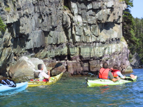 A guided sea kayaking excursion around the bay